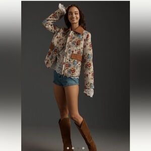 NWT Avec Les Filles Floral Jacket S